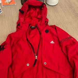Adult's Adidas Remix RMX Jacket US 971 Red Water Resistant Size M RARE